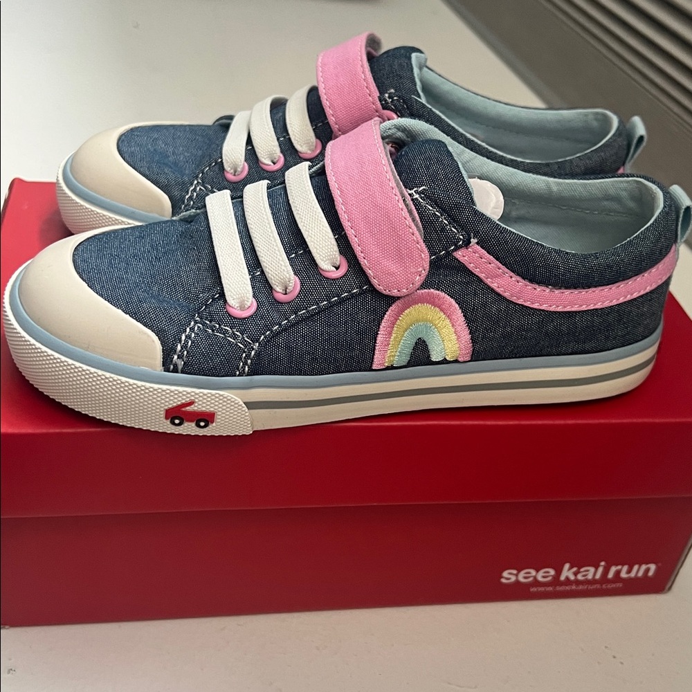 See Kai Run Kristin Sneakers - Rainbow Blue Chambray